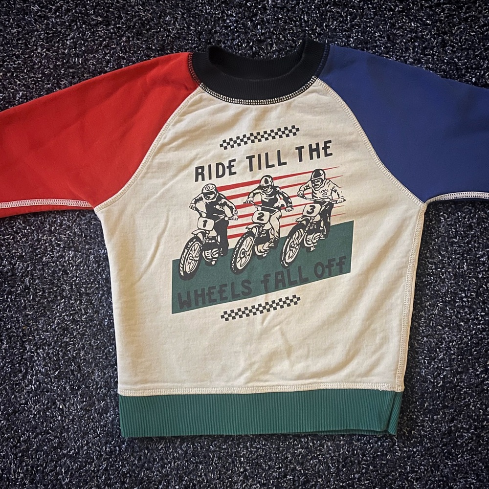 Hanna Andersson Kids Motorcycle Graphic Raglan Shirt